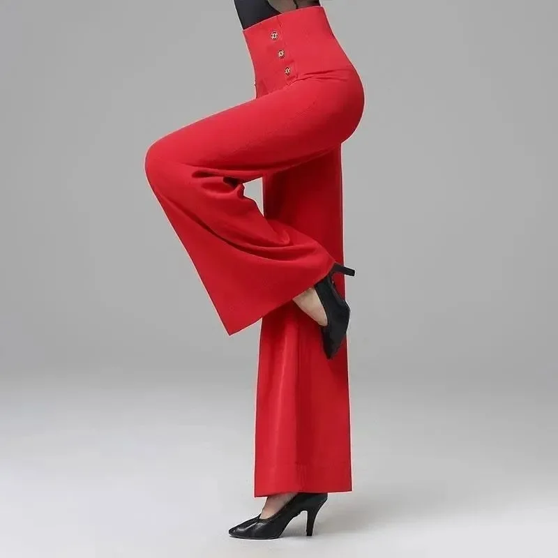 New 2026 Fashion Dance Pants Women's Korean Spring Summer All-match High-waist wide-leg pants Women Loose Casual Trousers Ladies