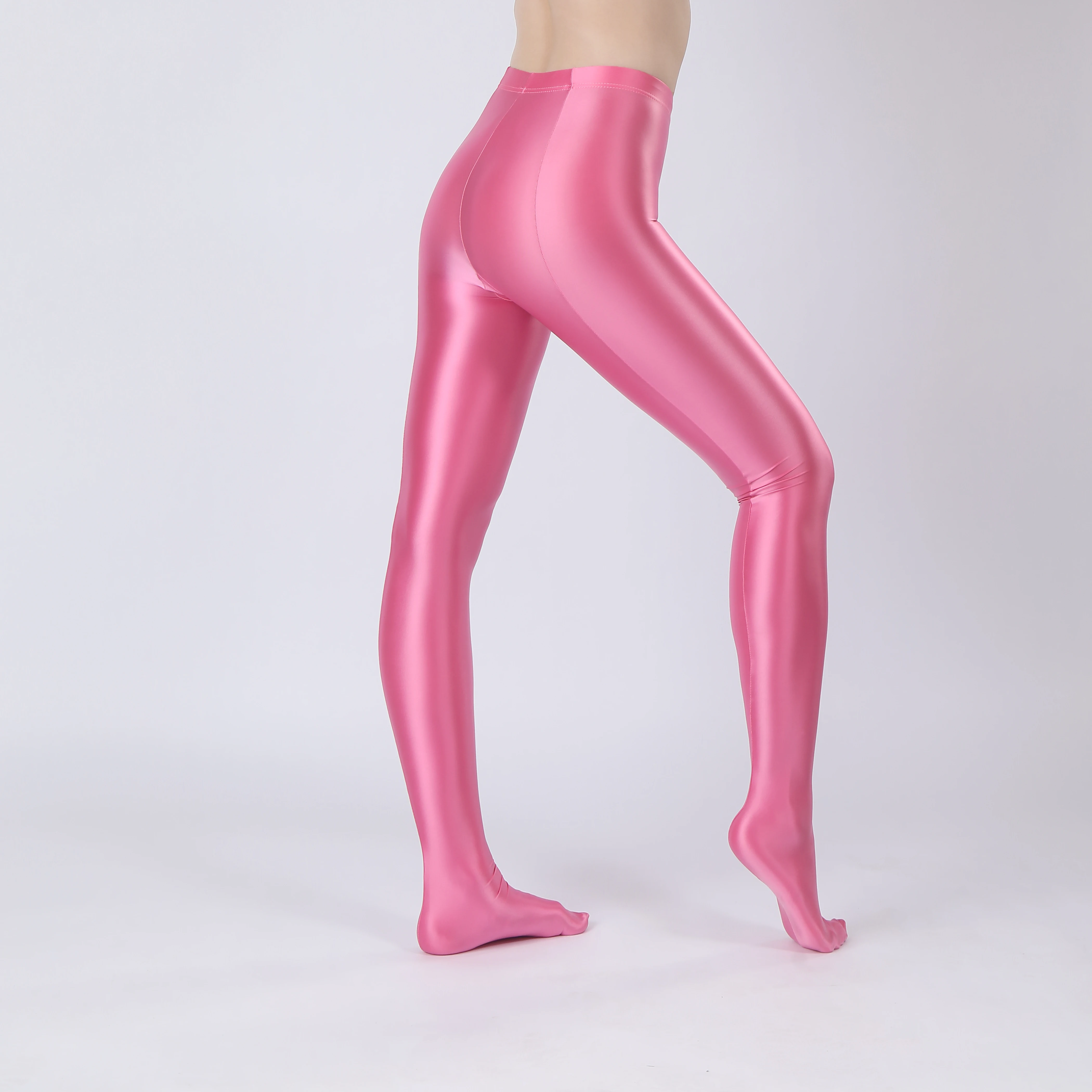 Sexy Women Oil Gloosy Shiny Pencil Pant Leopard Full Leggings Stain Smooth Elastic Sexy Yoga Pants Candy Color Plus Size