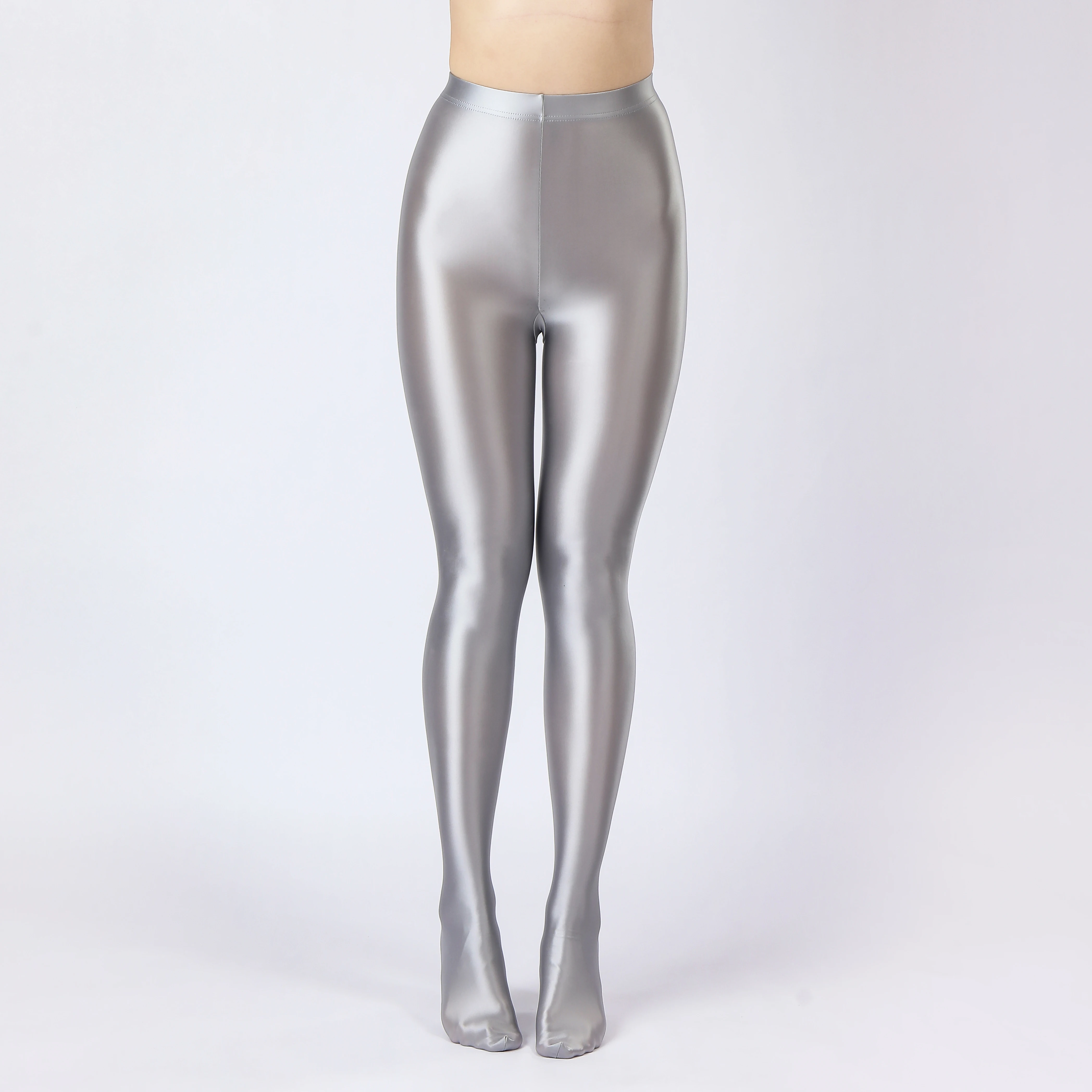 Sexy Women Oil Gloosy Shiny Pencil Pant Leopard Full Leggings Stain Smooth Elastic Sexy Yoga Pants Candy Color Plus Size