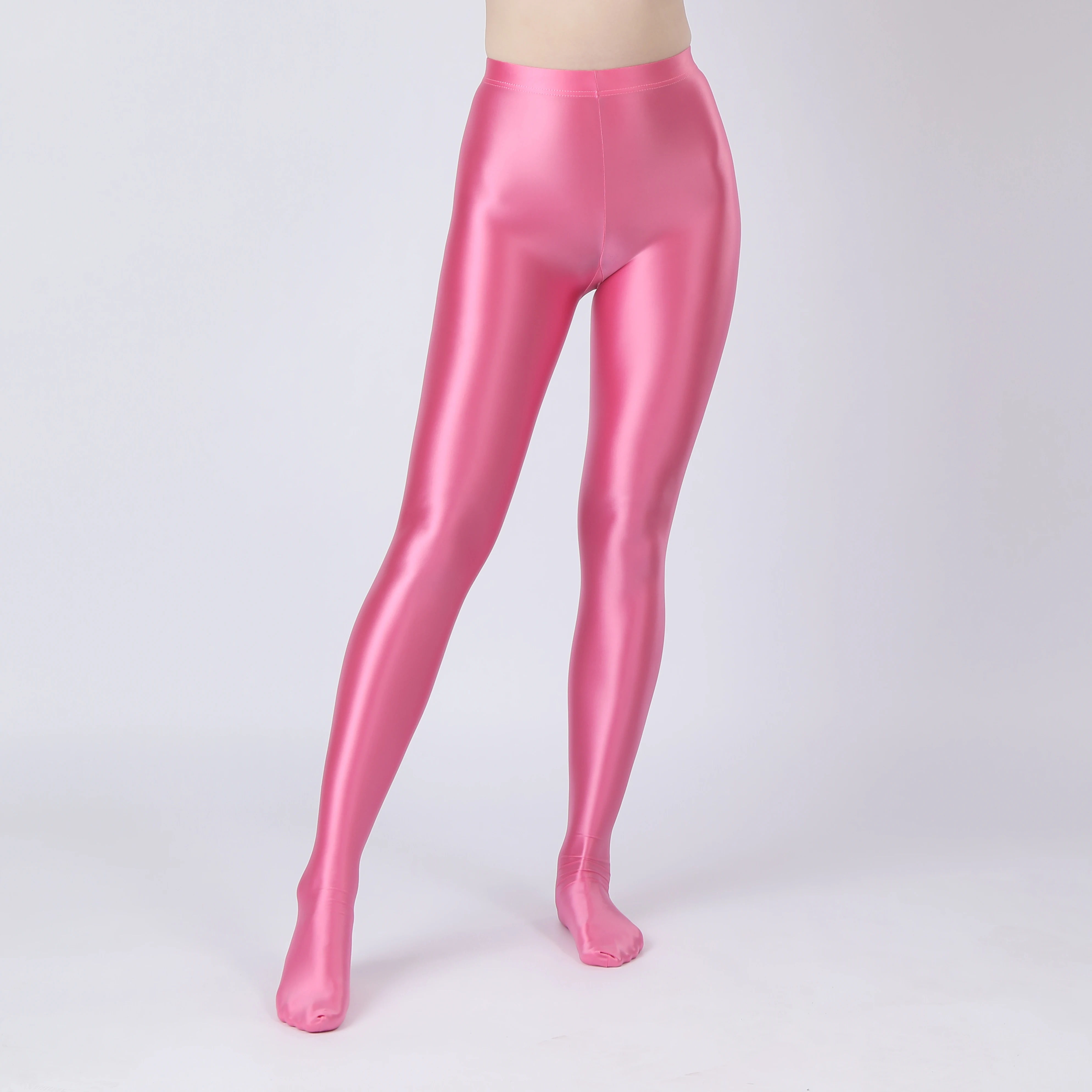 Sexy Women Oil Gloosy Shiny Pencil Pant Leopard Full Leggings Stain Smooth Elastic Sexy Yoga Pants Candy Color Plus Size