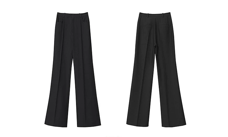 Amii Women's Pants 2026 Autumn New Commuter Versatile Toothpick Pleated Flared Trousers Solid Color Casual Women Pants 12621050