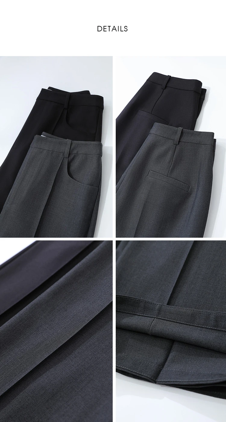 Amii Women's Pants 2026 Autumn New Commuter Versatile Toothpick Pleated Flared Trousers Solid Color Casual Women Pants 12621050