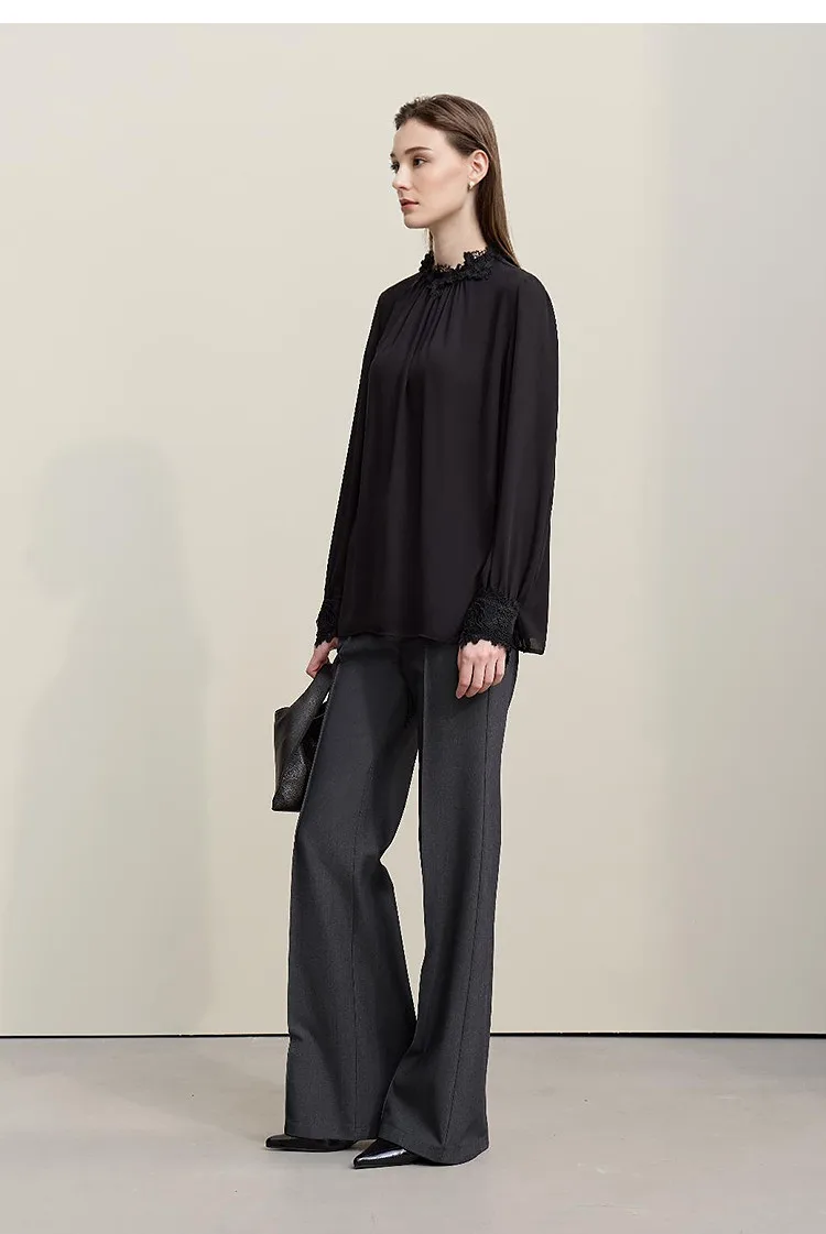 Amii Women's Pants 2026 Autumn New Commuter Versatile Toothpick Pleated Flared Trousers Solid Color Casual Women Pants 12621050