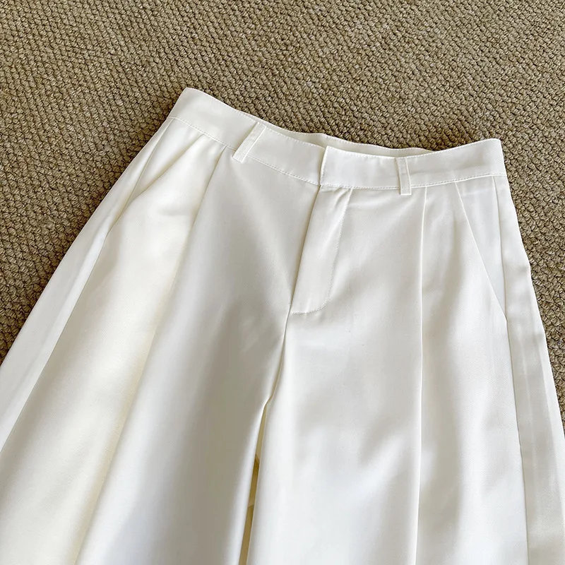2025 Women Spring Fashion Big Wide Leg Pants High Waist Pleated Design Fashion Clothes Pants Female Trousers