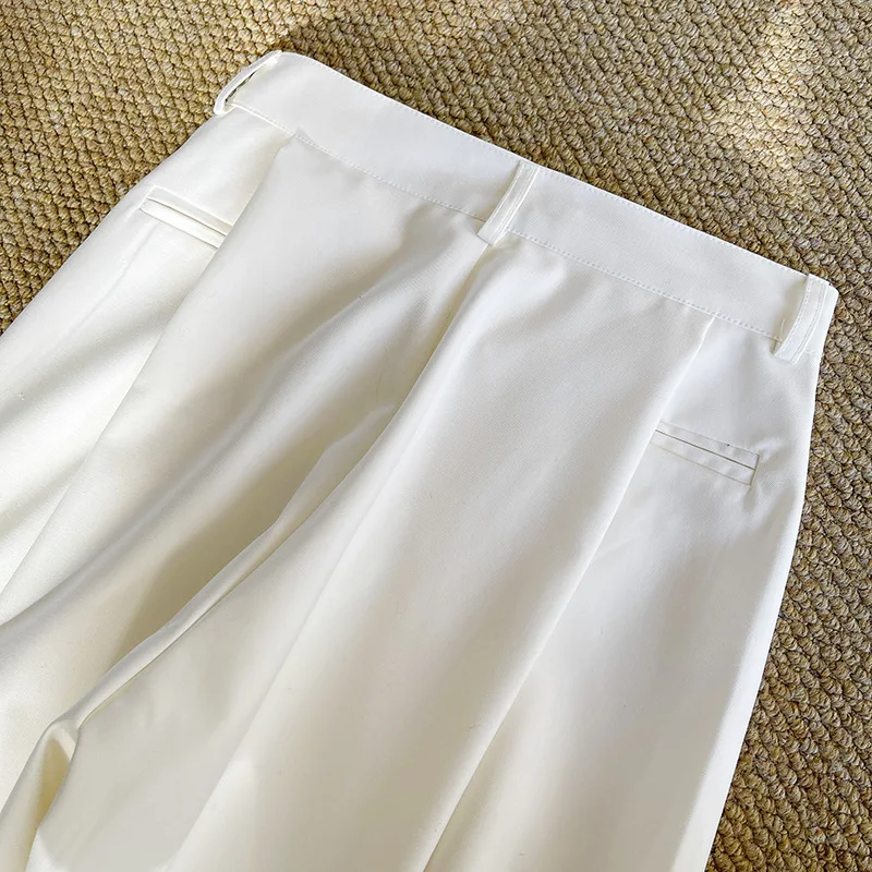 2025 Women Spring Fashion Big Wide Leg Pants High Waist Pleated Design Fashion Clothes Pants Female Trousers