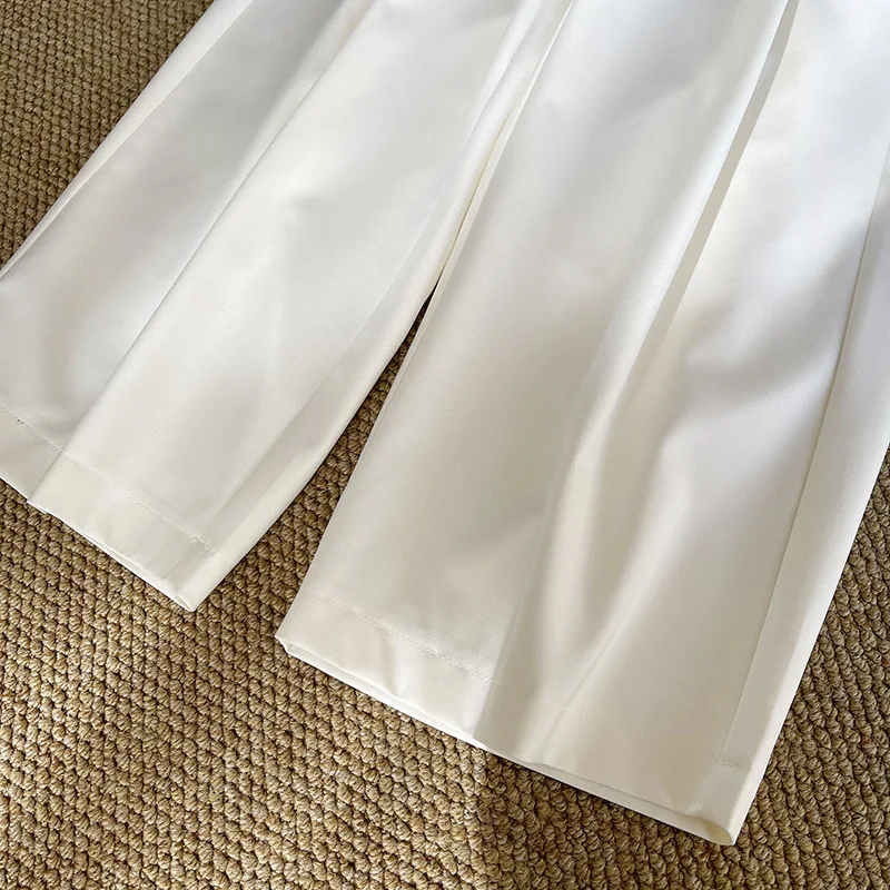 2025 Women Spring Fashion Big Wide Leg Pants High Waist Pleated Design Fashion Clothes Pants Female Trousers