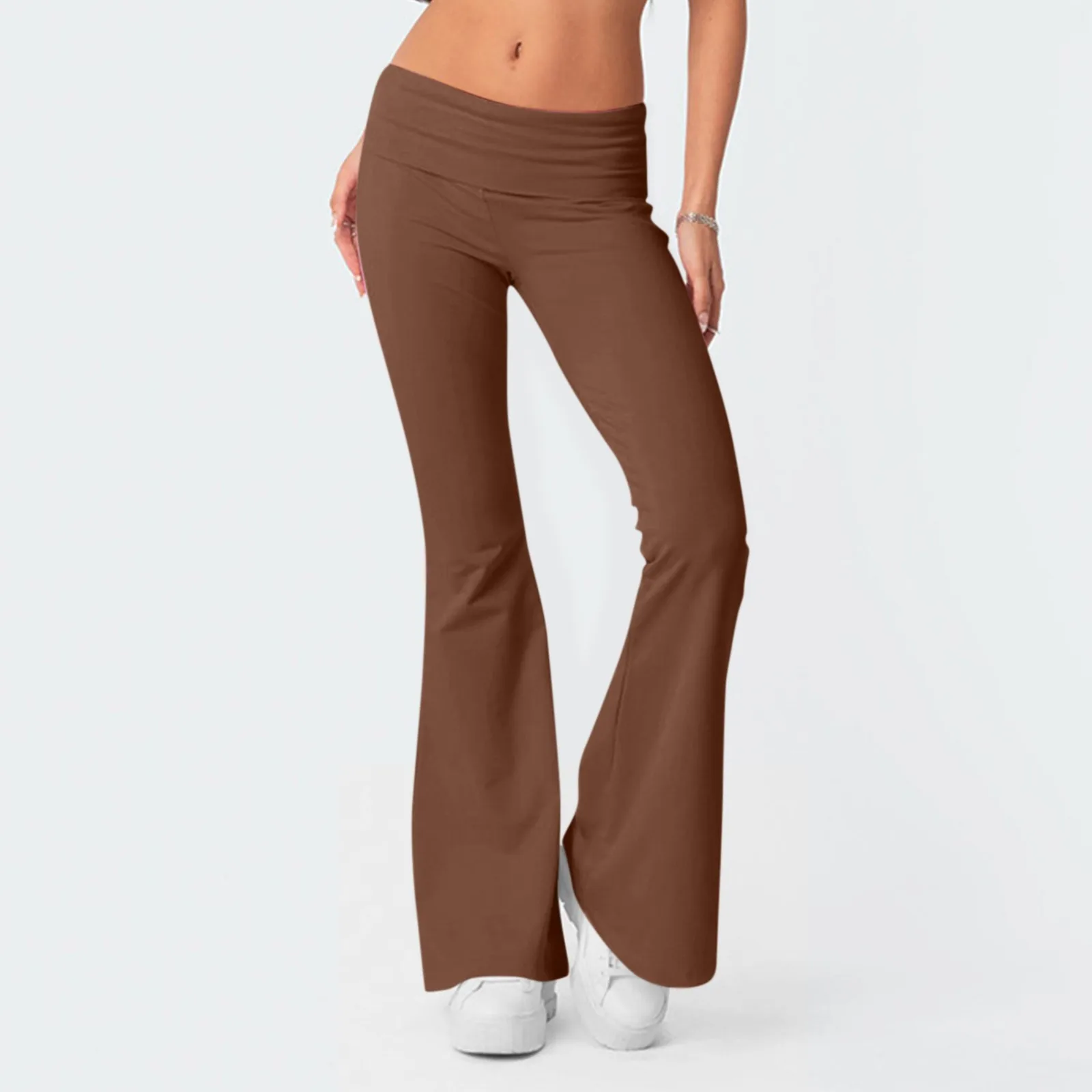Women Flare Leggings High Waist Wide Leg Yoga Pants Seamless Fitness Workout Tights Gym Sports Trousers Casual Slimming Clothing