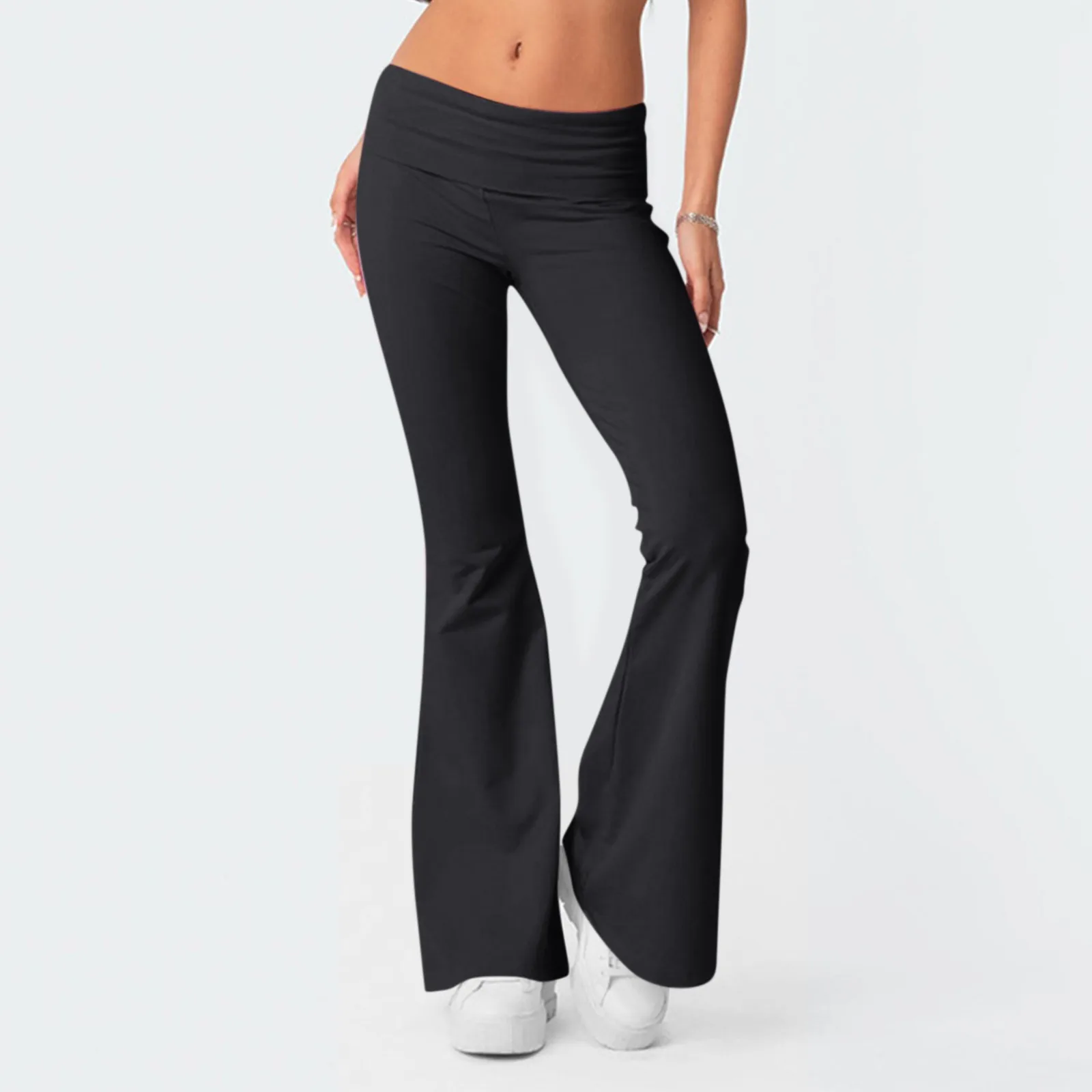 Women Flare Leggings High Waist Wide Leg Yoga Pants Seamless Fitness Workout Tights Gym Sports Trousers Casual Slimming Clothing