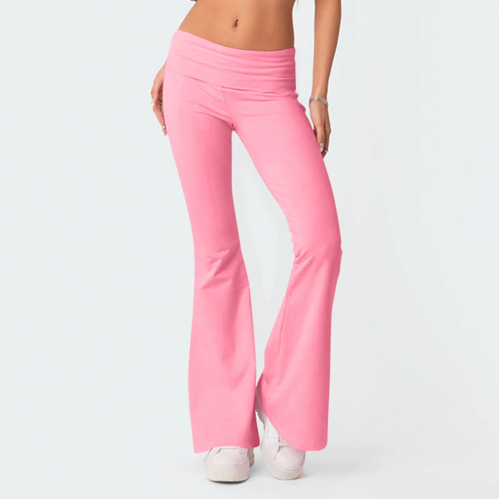 Women Flare Leggings High Waist Wide Leg Yoga Pants Seamless Fitness Workout Tights Gym Sports Trousers Casual Slimming Clothing
