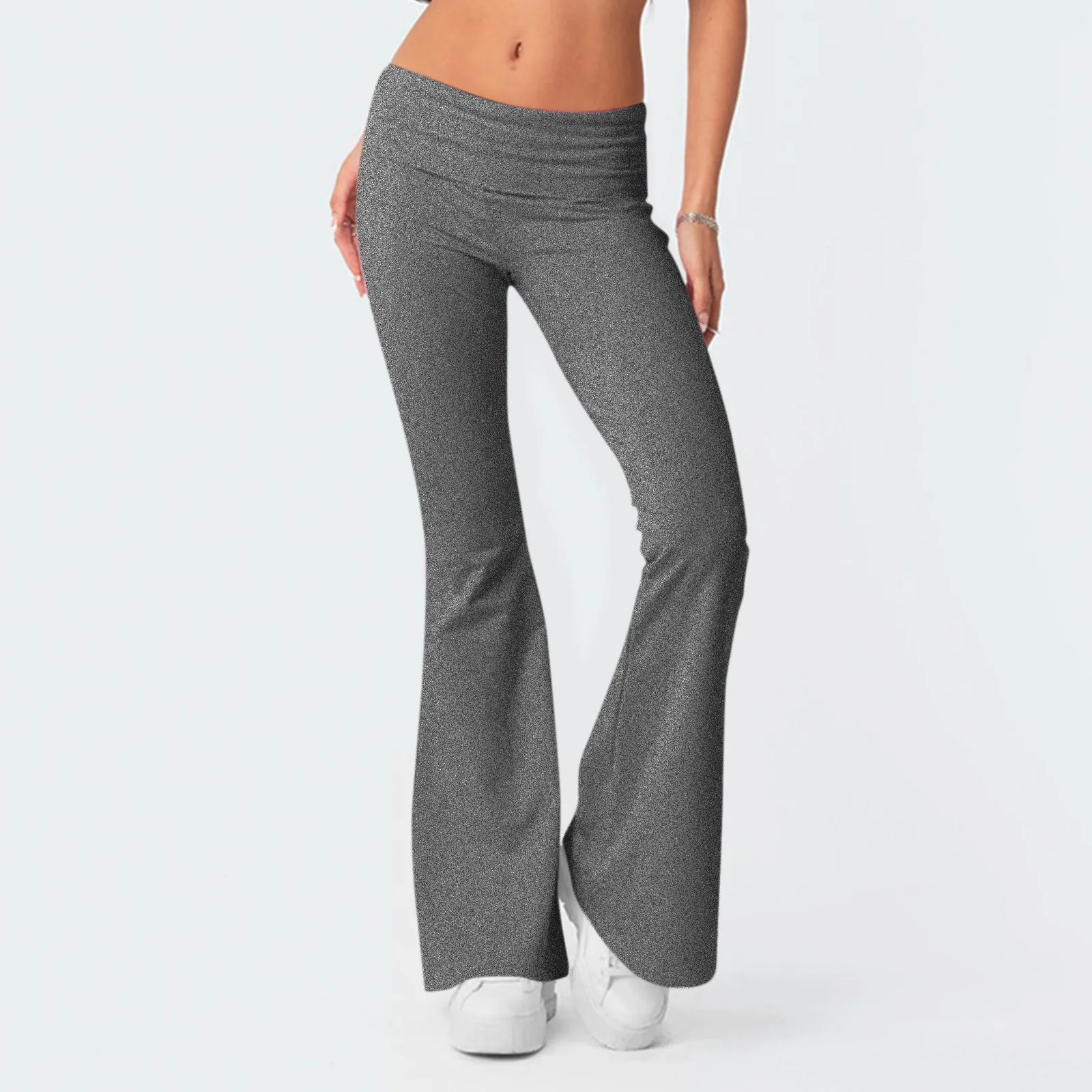 Women Flare Leggings High Waist Wide Leg Yoga Pants Seamless Fitness Workout Tights Gym Sports Trousers Casual Slimming Clothing