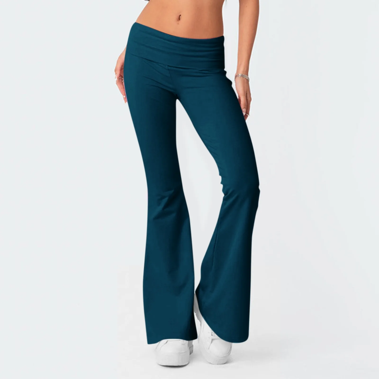 Women Flare Leggings High Waist Wide Leg Yoga Pants Seamless Fitness Workout Tights Gym Sports Trousers Casual Slimming Clothing