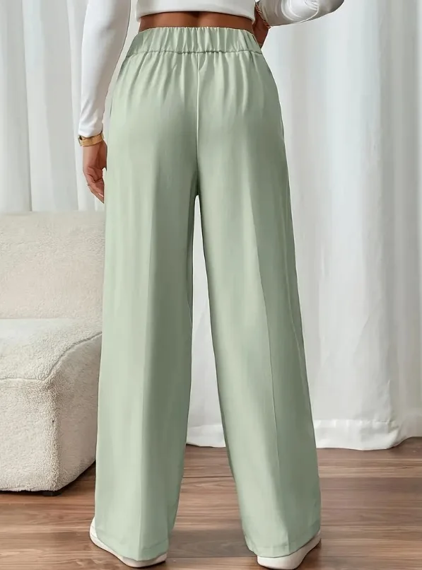 Women's Trousers Casual High-waisted Trousers Loose Temperament Versatile Office Female Straight Long Pants 2025