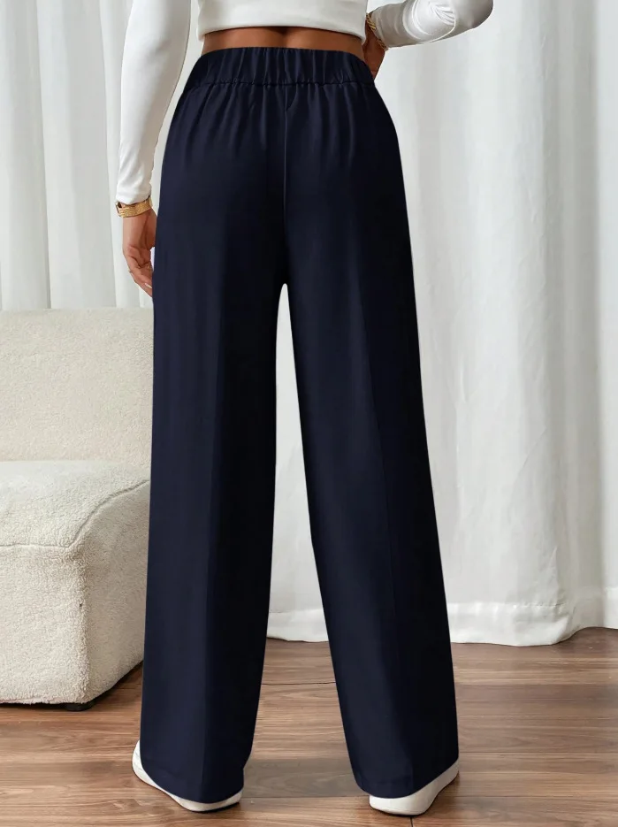 Women's Trousers Casual High-waisted Trousers Loose Temperament Versatile Office Female Straight Long Pants 2025