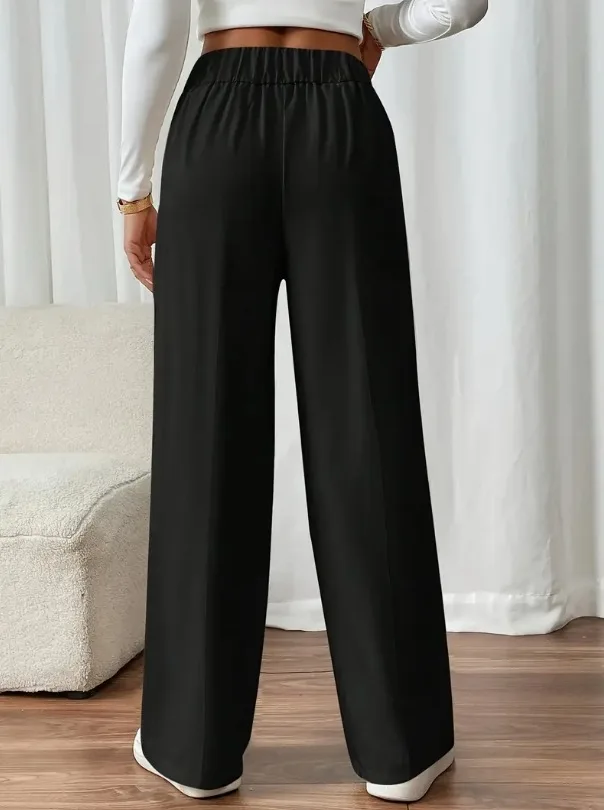 Women's Trousers Casual High-waisted Trousers Loose Temperament Versatile Office Female Straight Long Pants 2025