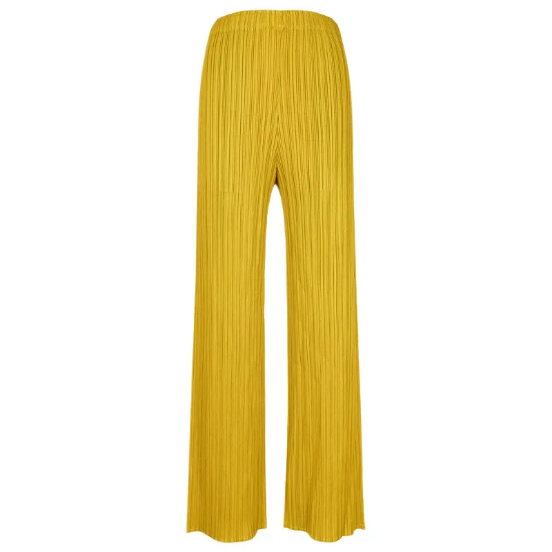YUDX Spring Summer Autumn Women Casual Elegant Ladies Miyake Designer Casual Loose Straight Pleated Pants High Waist Trousers