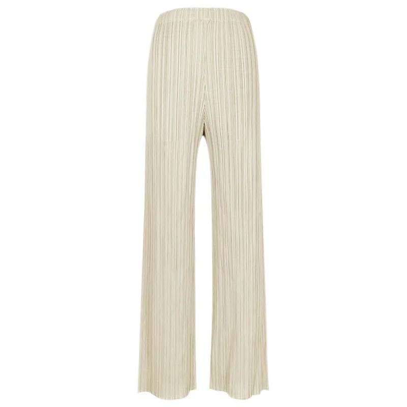 YUDX Spring Summer Autumn Women Casual Elegant Ladies Miyake Designer Casual Loose Straight Pleated Pants High Waist Trousers