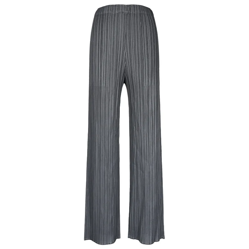 YUDX Spring Summer Autumn Women Casual Elegant Ladies Miyake Designer Casual Loose Straight Pleated Pants High Waist Trousers