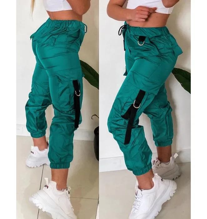 Cargo Pants Women Streetwear Autumn and Winter New Fashion Tight Versatile Casual Loose Waist Patch Pocket Trousers for Female
