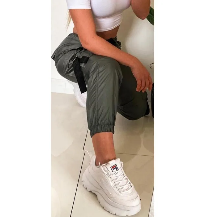 Cargo Pants Women Streetwear Autumn and Winter New Fashion Tight Versatile Casual Loose Waist Patch Pocket Trousers for Female