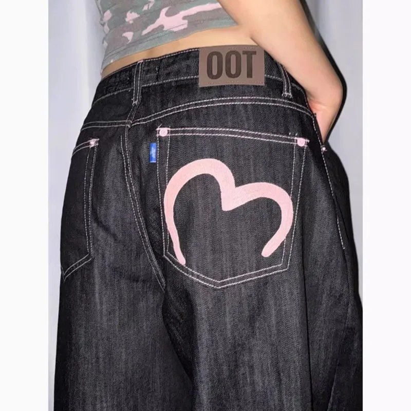 Autumn Winter Women's Denim Jeans Y2K Wide Fit Baggy Jeans runge Harajuku Cowboy New In Pants Korean Jeans Punk Retro