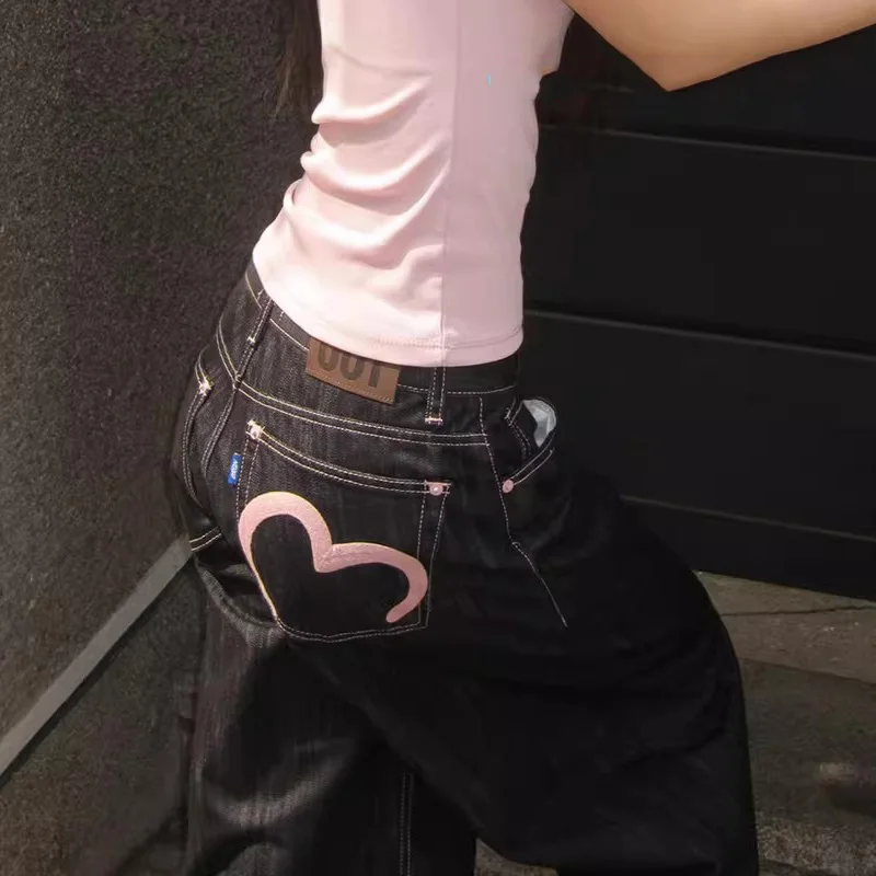 Autumn Winter Women's Denim Jeans Y2K Wide Fit Baggy Jeans runge Harajuku Cowboy New In Pants Korean Jeans Punk Retro