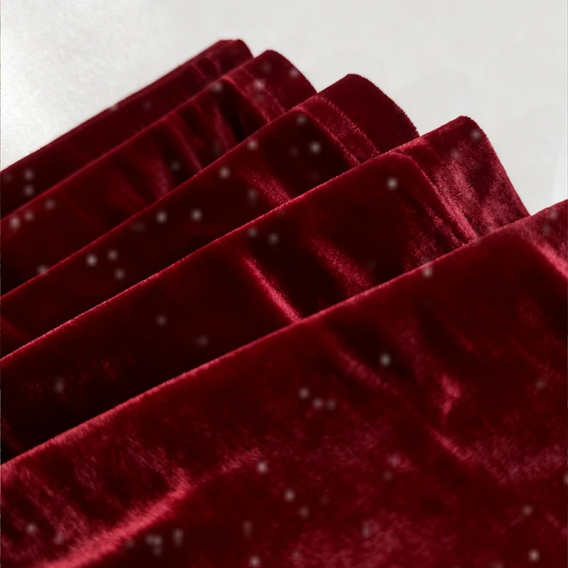 Fashion Velvet Pants Women High Waist Flared Trousers For Women Autumn Winter Stretch Party Pants Red
