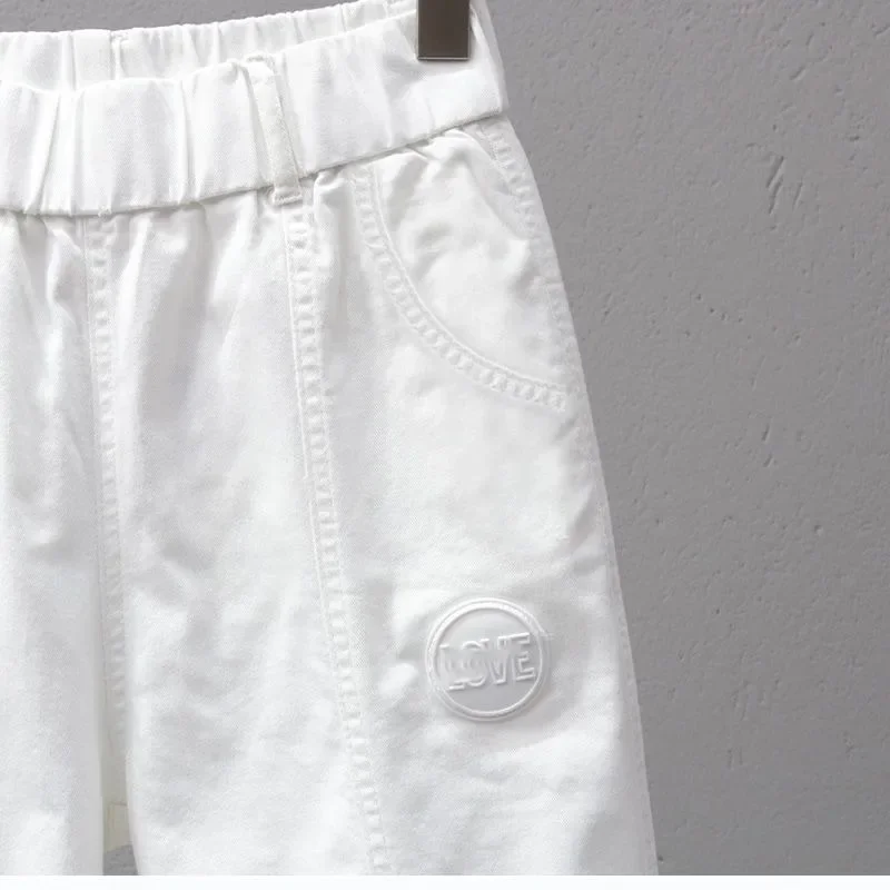 White Pants for Women with Elastic Waistband Loose and Casual Joggers Ankle-Length Leggings with Slimming Effect Harem Pants