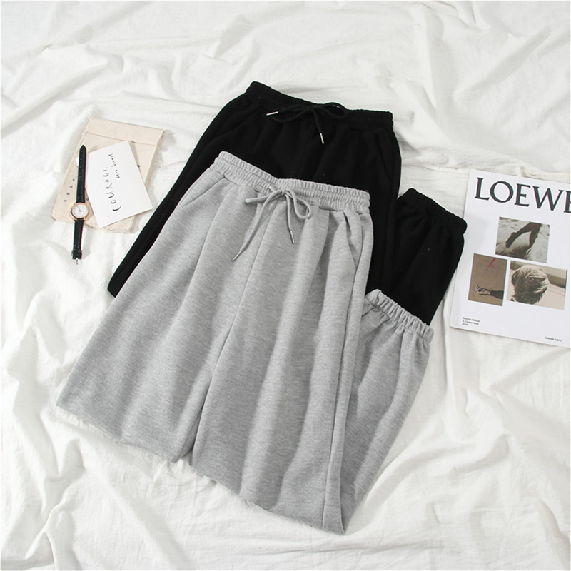 Gray women Sweatpants Autumn New Baggy Fashion Oversize Sports Pants Black winter thick Joggers Streetwear Trousers