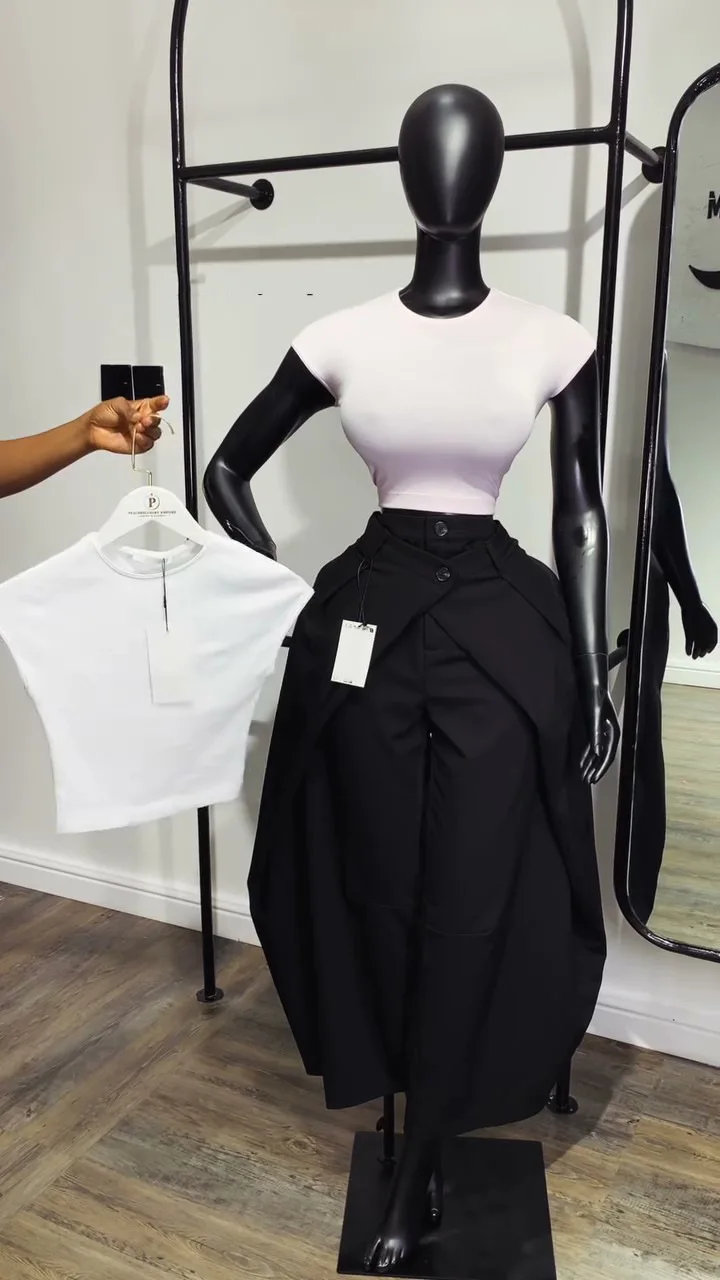 Pant Women Wide Leg Long Pants Slim Fit High Waist Straight Trousers Y2k Streetwear Elegant Splice Work Casual Summer 2026