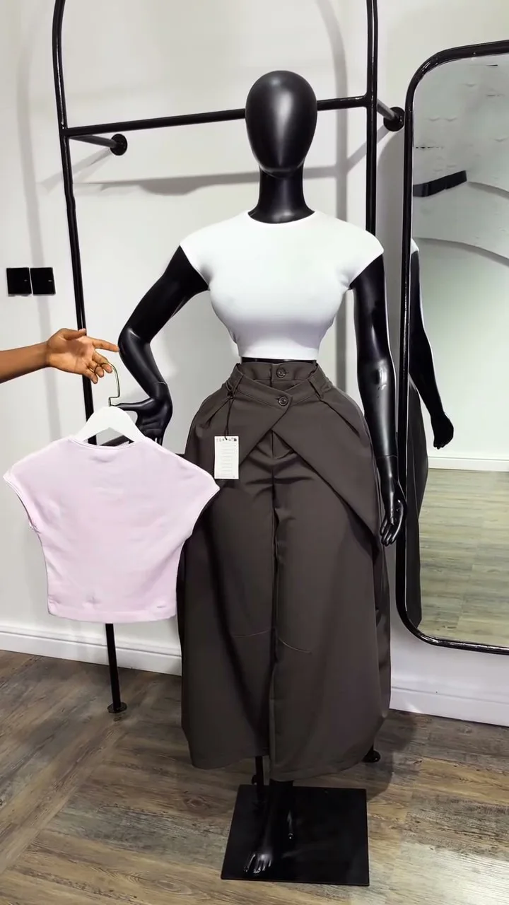 Pant Women Wide Leg Long Pants Slim Fit High Waist Straight Trousers Y2k Streetwear Elegant Splice Work Casual Summer 2026