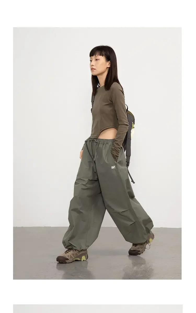 Japanese Casual Cargo Women's Pant Summer Vintage All Match Loose High Waist Mujer Pantalones 2025 Y2k Harajuku Fashion Trousers