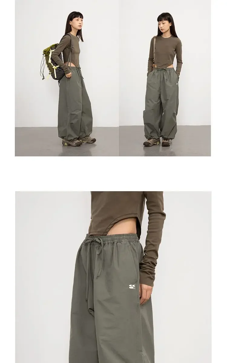 Japanese Casual Cargo Women's Pant Summer Vintage All Match Loose High Waist Mujer Pantalones 2025 Y2k Harajuku Fashion Trousers