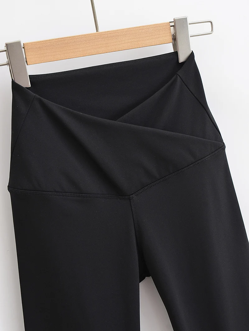 Fall outfits women skinny yoga pants women flare leggings korean style streetwear casual yoga pants flare leg black
