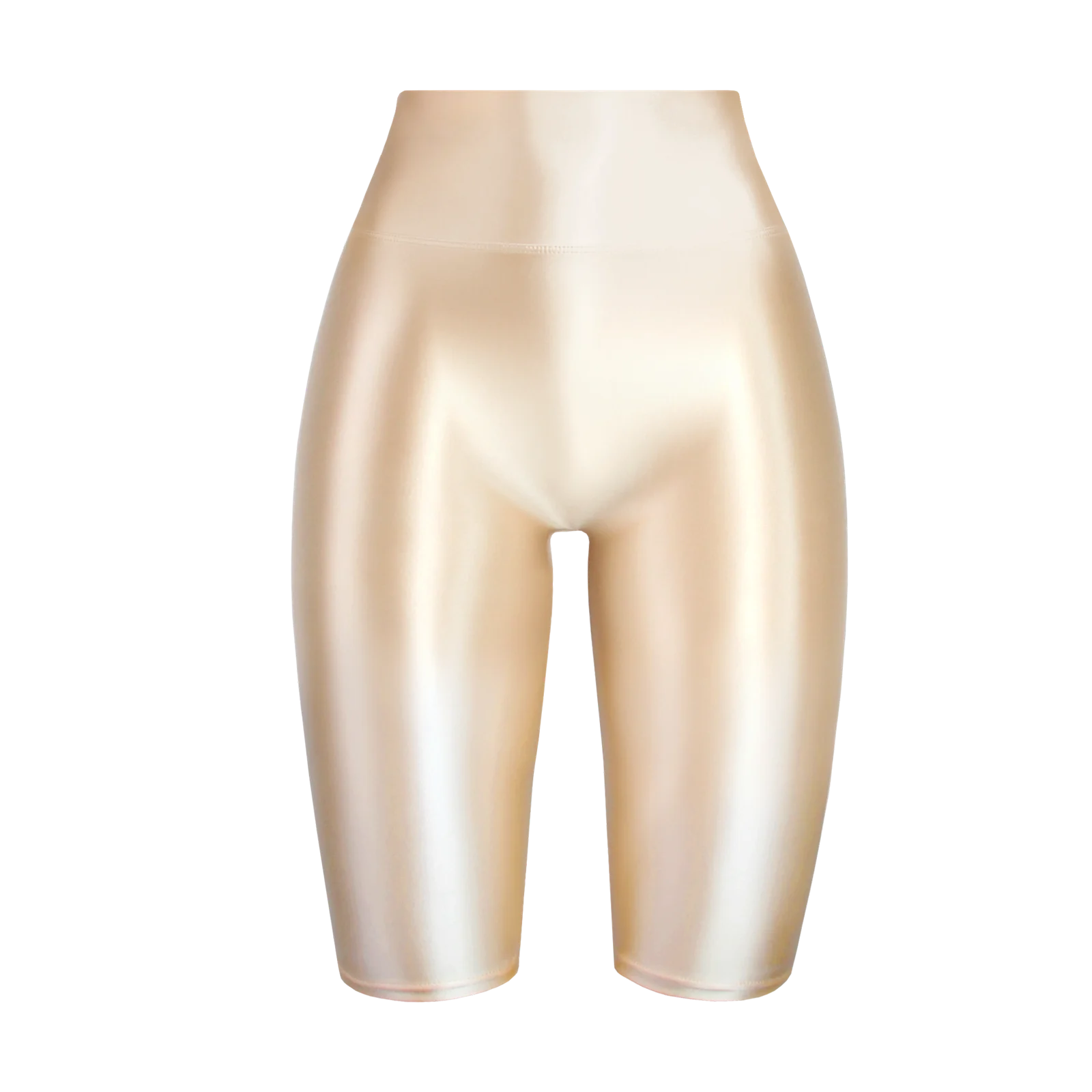 MJINM High Waist Glossy Smooth Knee-Length Tights Women's Fitness Running Sportswear Beach Pants Board Sports Leggings Sweatpant