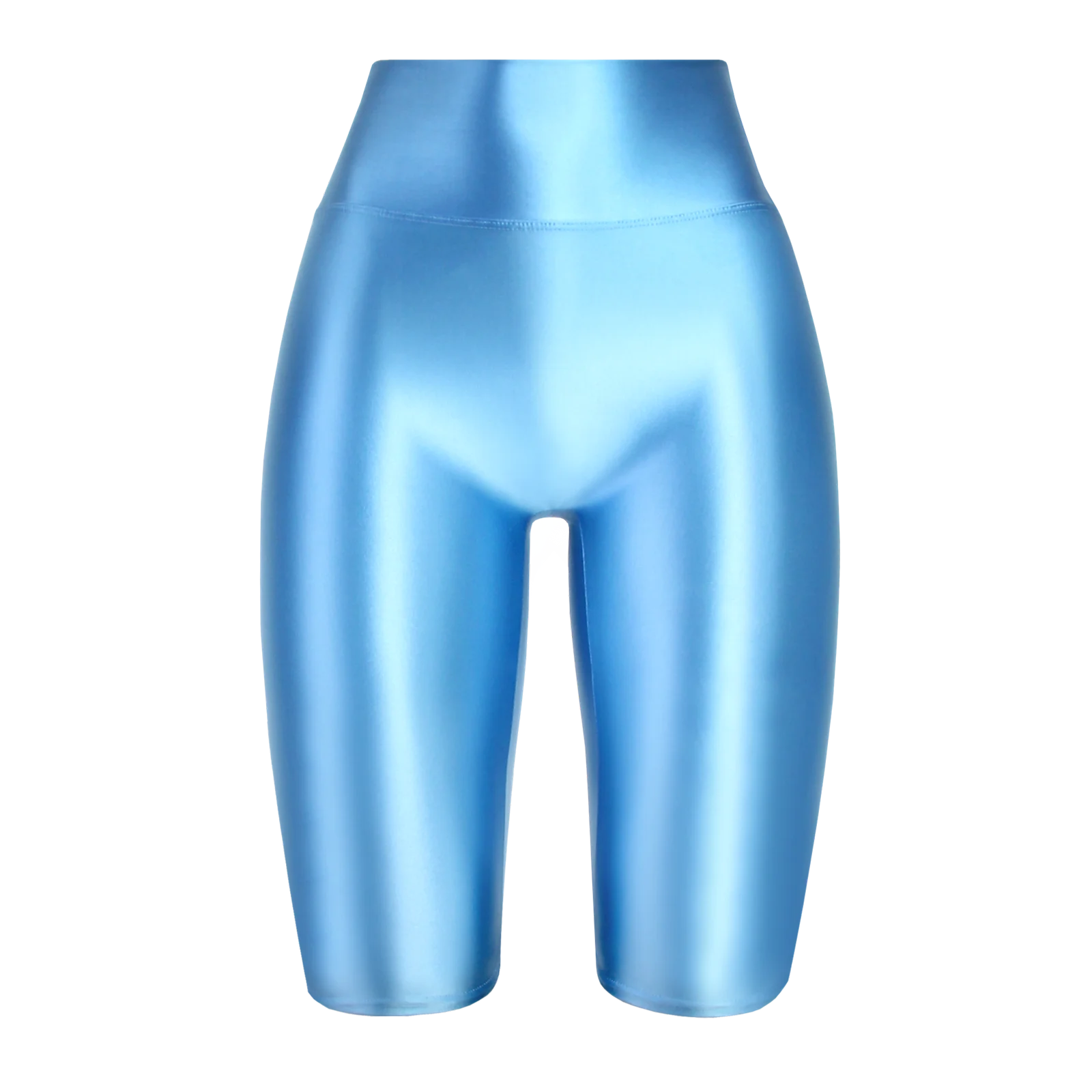 MJINM High Waist Glossy Smooth Knee-Length Tights Women's Fitness Running Sportswear Beach Pants Board Sports Leggings Sweatpant