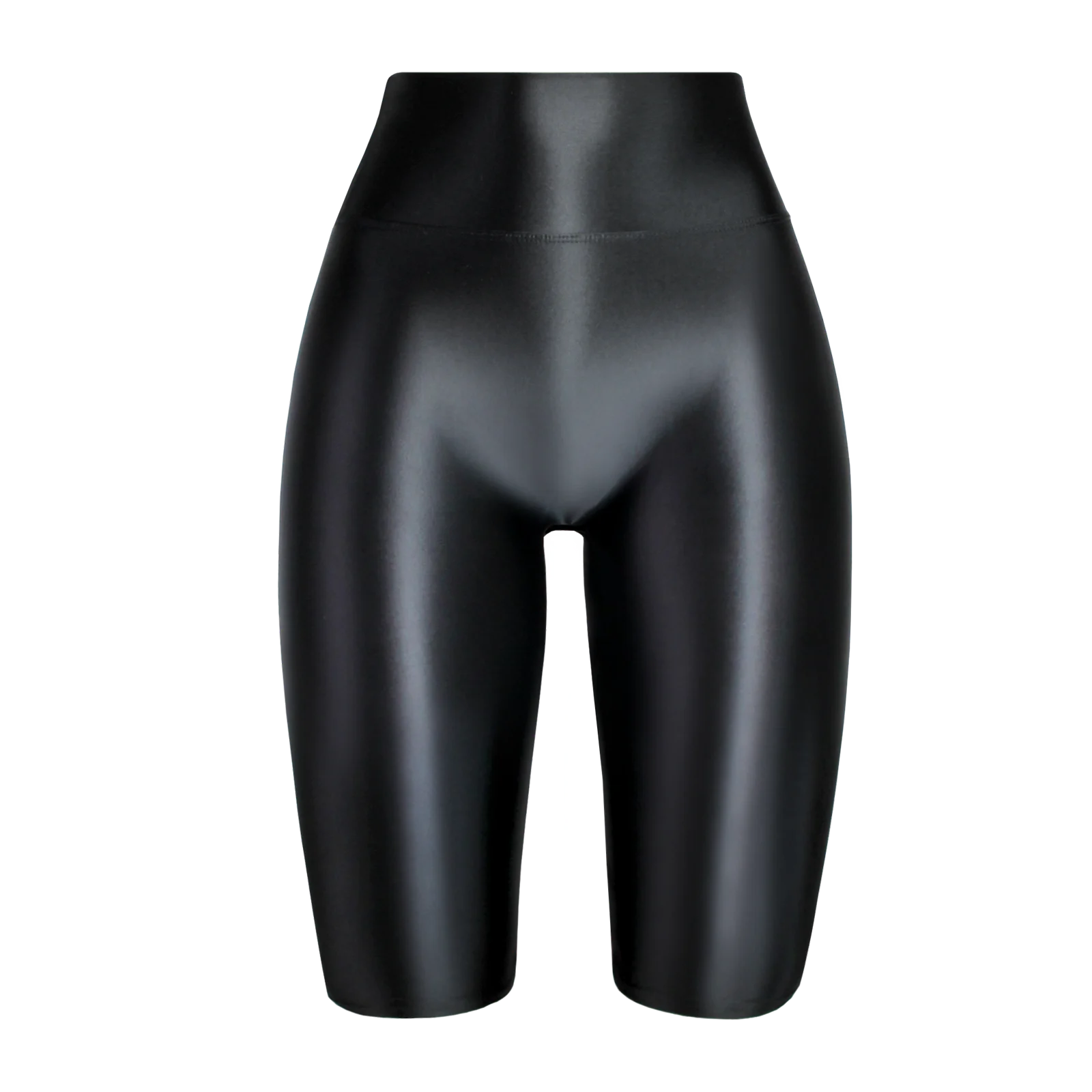 MJINM High Waist Glossy Smooth Knee-Length Tights Women's Fitness Running Sportswear Beach Pants Board Sports Leggings Sweatpant