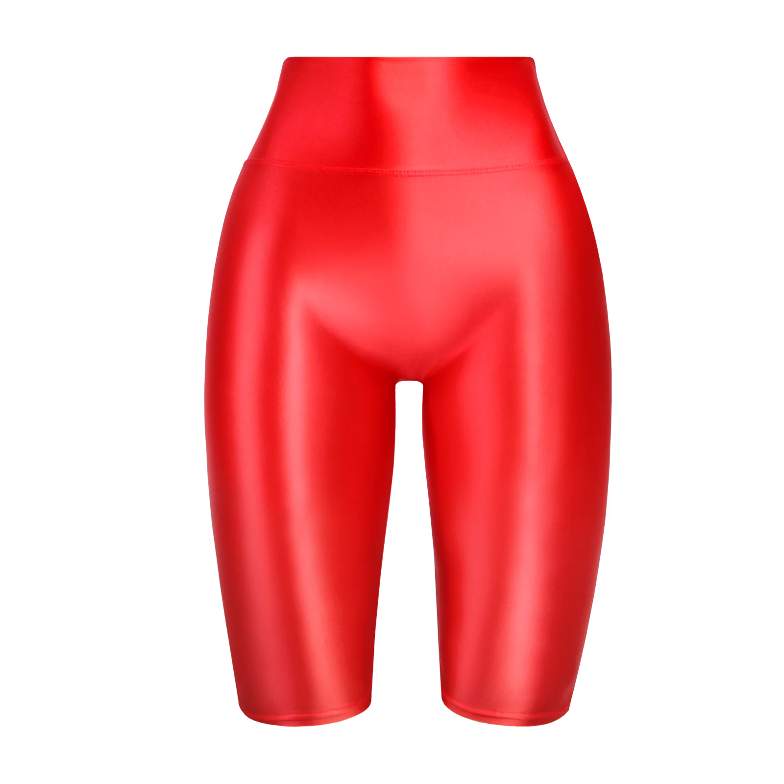 MJINM High Waist Glossy Smooth Knee-Length Tights Women's Fitness Running Sportswear Beach Pants Board Sports Leggings Sweatpant