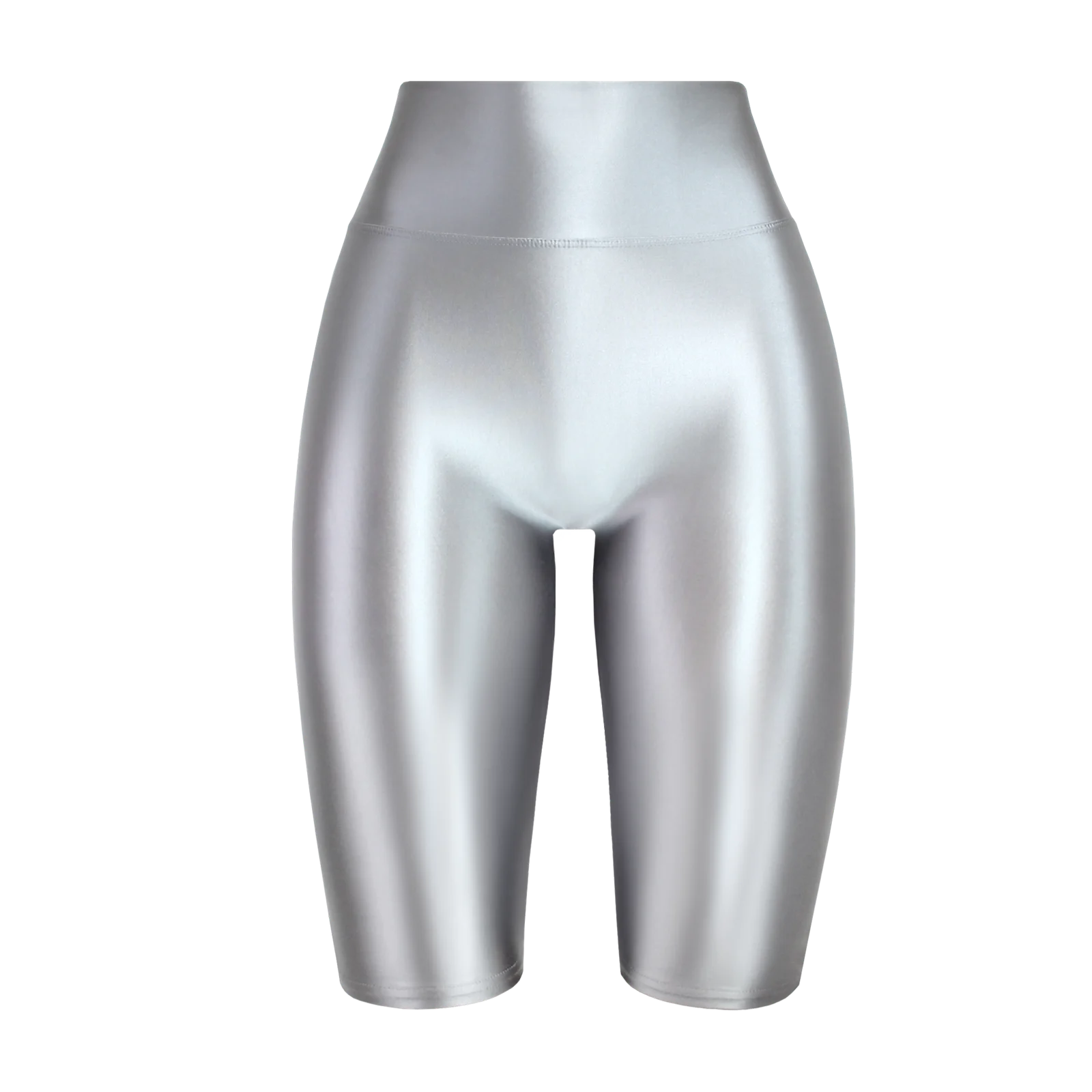 MJINM High Waist Glossy Smooth Knee-Length Tights Women's Fitness Running Sportswear Beach Pants Board Sports Leggings Sweatpant