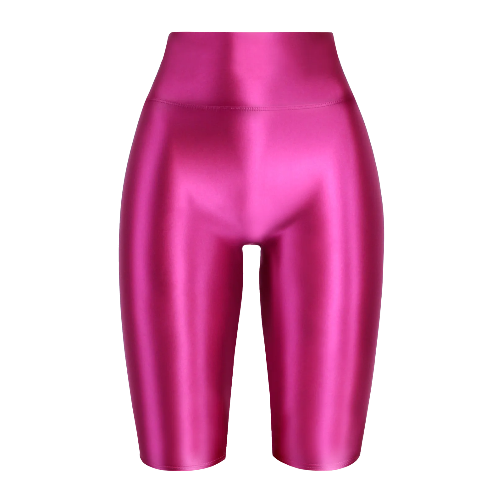 MJINM High Waist Glossy Smooth Knee-Length Tights Women's Fitness Running Sportswear Beach Pants Board Sports Leggings Sweatpant