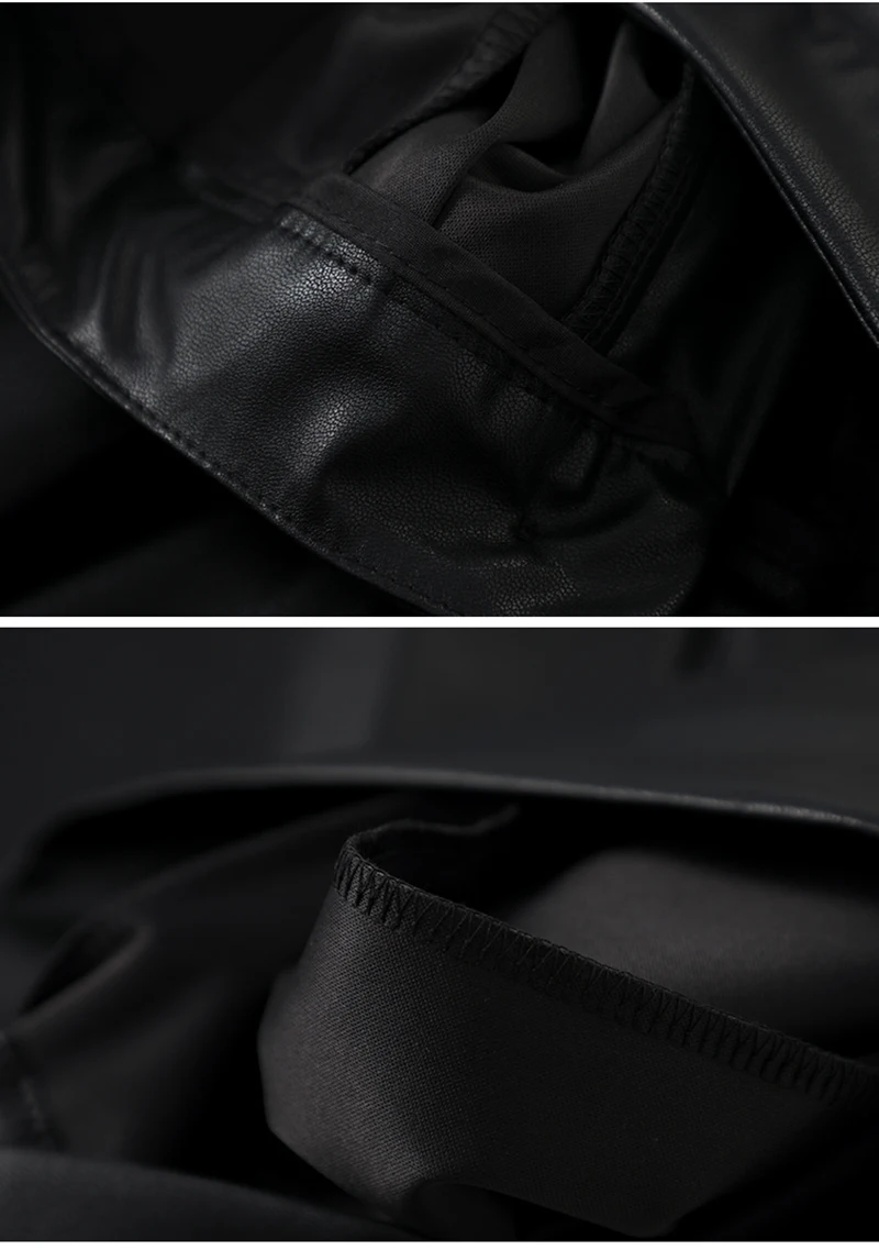 MEXZT Black Pu Leather Wide Leg Pants Women Streetwear Belt Baggy Red Suit Pants Winter Harajuku Korean Casual Straight Trousers