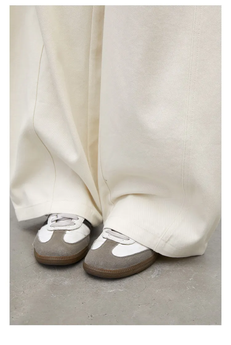 CHIC VEN Fashion Women Pants Solid Loose Casual High Waisted Ladies Wide Leg Trousers Cotton Spring Summer 2026