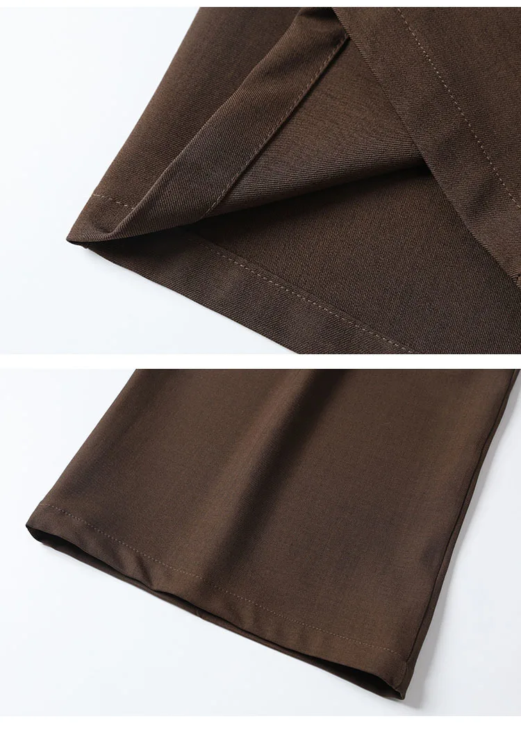 High Waist Suit Wide Leg Women's Full Pants Buttons Spring Summer Female Elegant Minimalism Straight Loose Trousers 2024 New