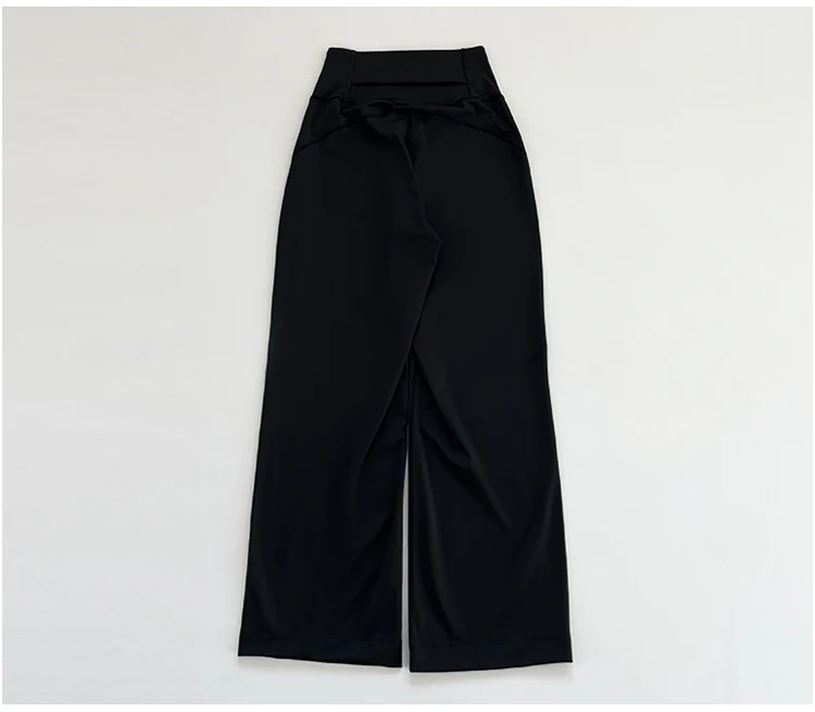 Autumn High Waisted Wide Leg Pants Sweat Absorbing Breathable Sports Fitness Leisure Yoga Pants Loose Floor Pants for Women