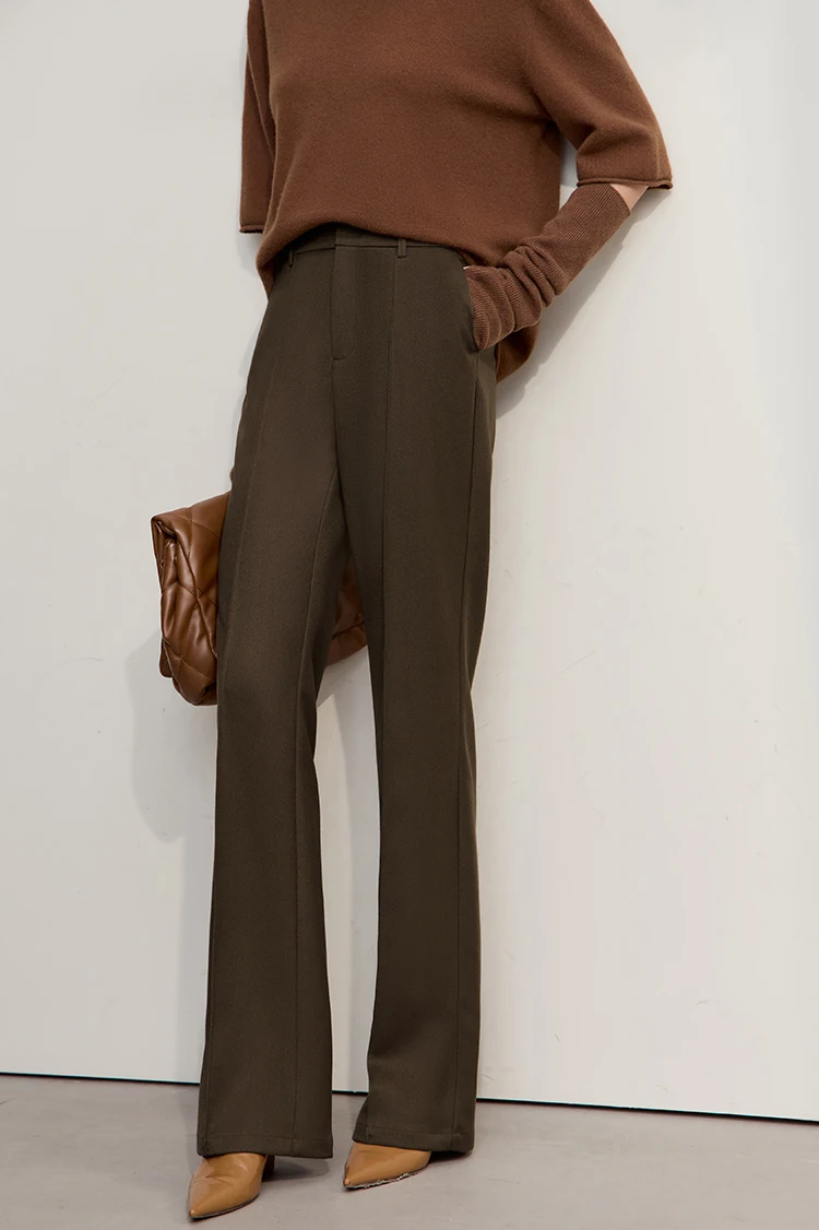 Amii Minimalist Women Pants 2025 Winter New Commuting Versatile Woman Clothes Casual Solid Color Straight Trousers 12544139