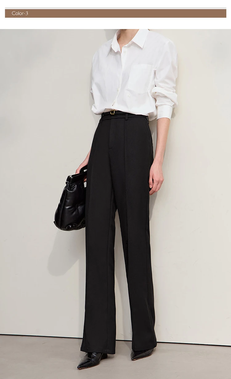 Amii Minimalist Women Pants 2025 Winter New Commuting Versatile Woman Clothes Casual Solid Color Straight Trousers 12544139