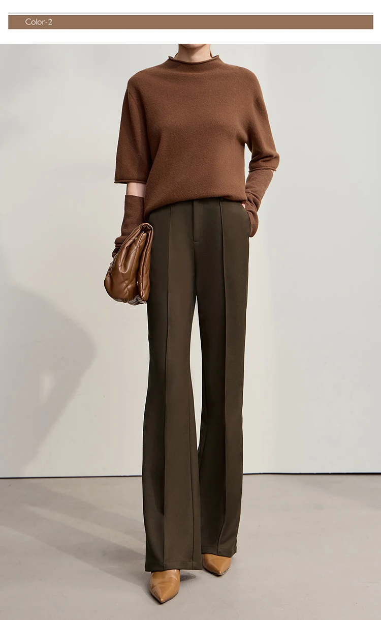 Amii Minimalist Women Pants 2025 Winter New Commuting Versatile Woman Clothes Casual Solid Color Straight Trousers 12544139