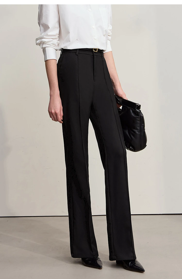 Amii Minimalist Women Pants 2025 Winter New Commuting Versatile Woman Clothes Casual Solid Color Straight Trousers 12544139