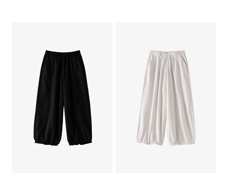 TOYOUTH Women's Lantern Pants 2026 Autumn New High Waist Bud Design Ankle-Length Loose Trousers
