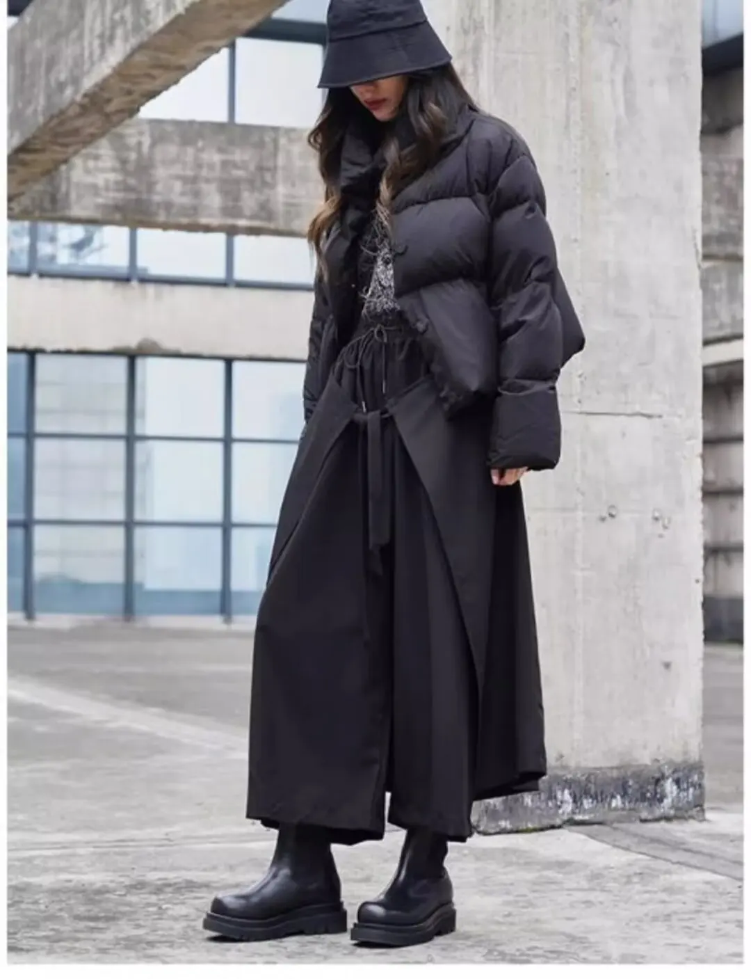 Japanese Y2k Black Hakama Pants for Women Stylish Wide-Leg Skirt Pants Baggy Casual Streetwear Party Chic Teenager Clothing