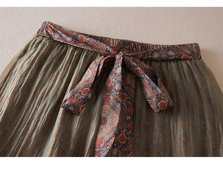 Women Boho Floral Print Pants Linen Wide Leg Vintage Female Elastic Waist Soft Comfortable Summer Fashion Casual Lantern Trouser